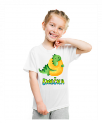 Nažehlovačka dinosaur s číslem a jménem