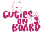 Samolepka na auto Cuties On Board - barva samolepky: bílá