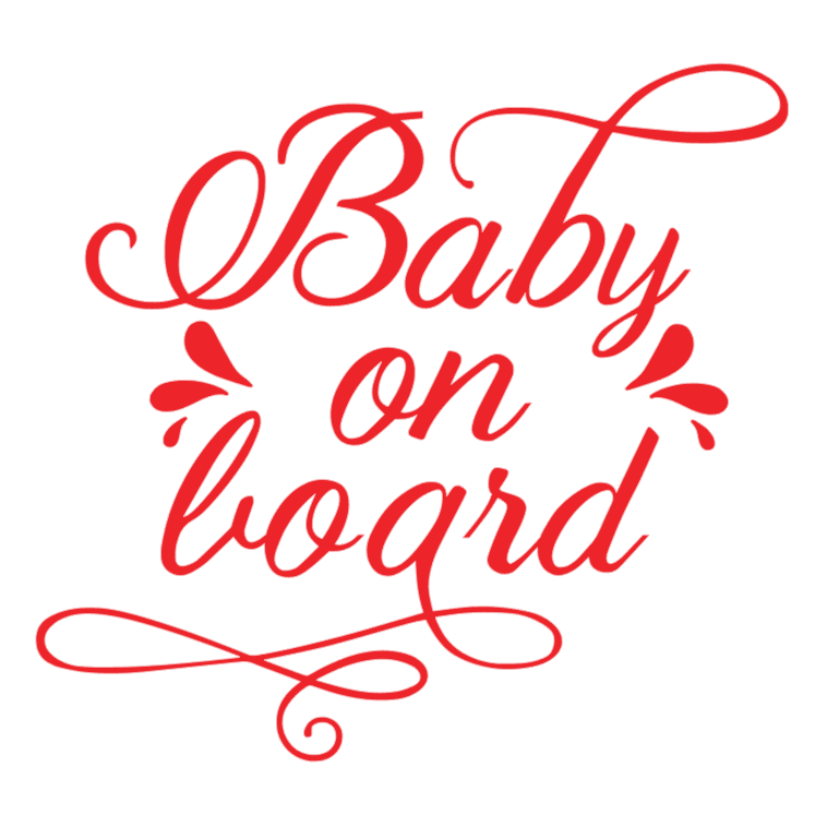 Samolepka na auto Baby On Board 6 - barva samolepky: bílá
