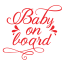 Samolepka na auto Baby On Board 6 - barva samolepky: zelená