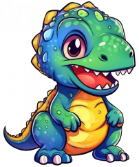 Nažehlovačka Cute dinosaurs rainbow 7