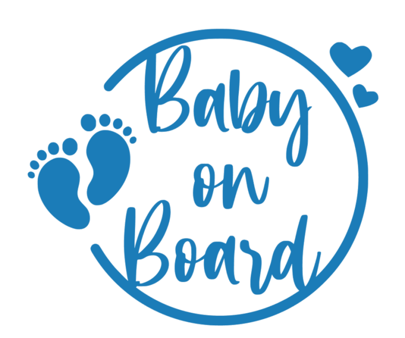 Samolepka na auto Baby On Board 7 - barva samolepky: zelená