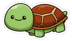 Voděodolná samolepka želvička