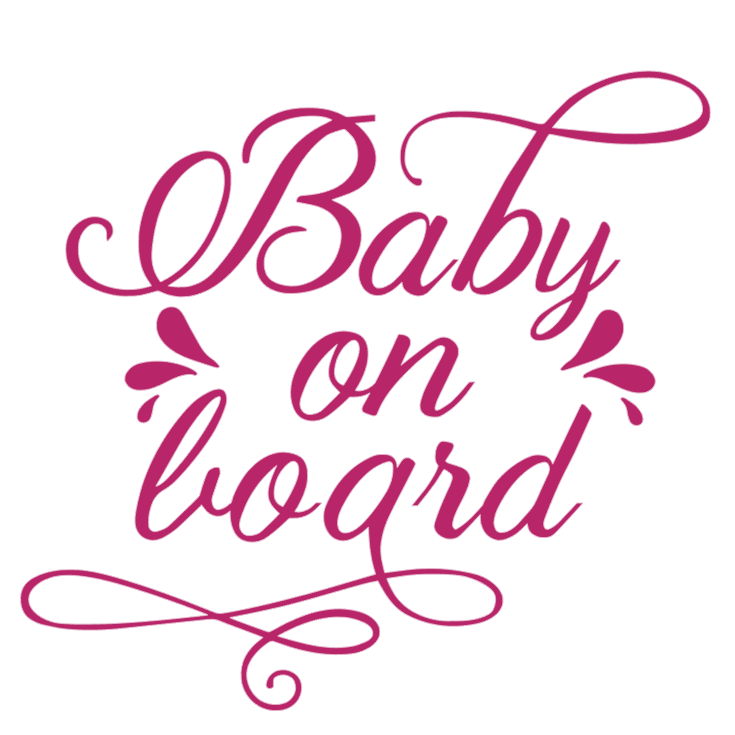Samolepka na auto Baby On Board 6 - barva samolepky: šedá
