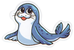 Voděodolná samolepka tuleň