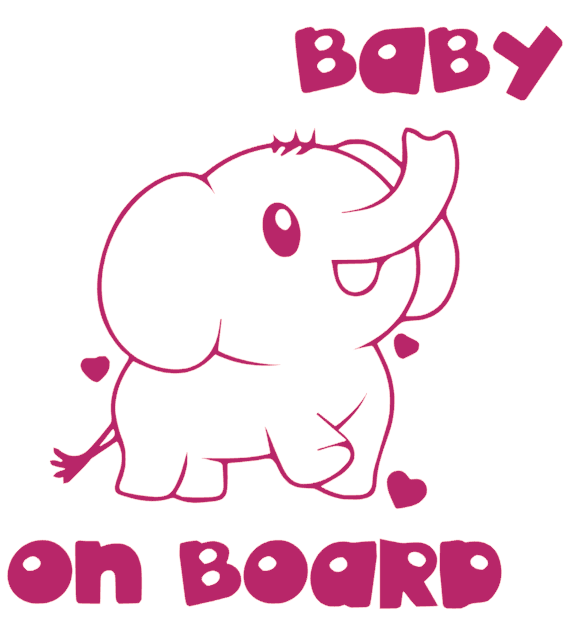 Samolepka na auto Baby on board 16 - barva samolepky: červená
