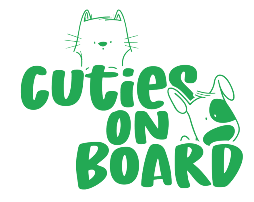 Samolepka na auto Cuties On Board - barva samolepky: bílá