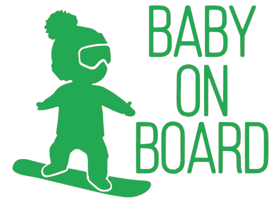 Samolepka na auto Baby on board 14 - barva samolepky: růžová