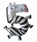 Balónek číslo 5 - zebra