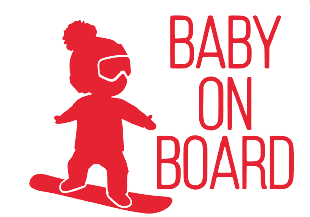 Samolepka na auto Baby on board 14 - barva samolepky: růžová