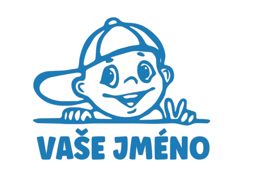 Samolepka na auto Kluk s kšiltovkou - jméno