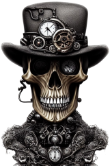 Nažehlovačka SteamPunk kostra