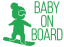 Samolepka na auto Baby on board 14 - barva samolepky: růžová