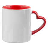 červený vnitřek + ucho ve tvaru srdce