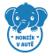 Samolepka na auto Sloník - ''jméno'' v autě - barva samolepky: černá