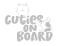 Samolepka na auto Cuties On Board - barva samolepky: bílá