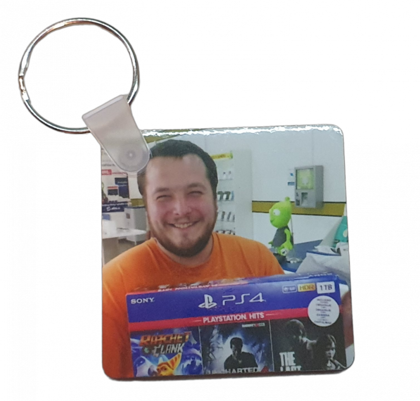 Přívěsek na klíče čtvercový