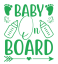 Samolepka na auto Baby On Board 5 - barva samolepky: černá