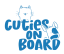 Samolepka na auto Cuties On Board - barva samolepky: bílá