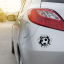 Samolepka na auto Fotbalový míč 2 - barva samolepky: růžová