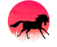 Hrnek kůň silueta č.3 - Druh hrnečku: oranžový