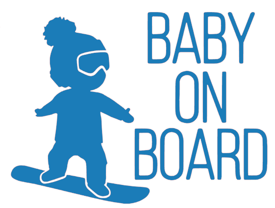 Samolepka na auto Baby on board 14 - barva samolepky: růžová