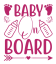 Samolepka na auto Baby On Board 5 - barva samolepky: černá