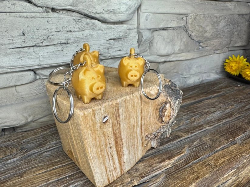 Prasátko pro štěstí - přívěsek na klíče