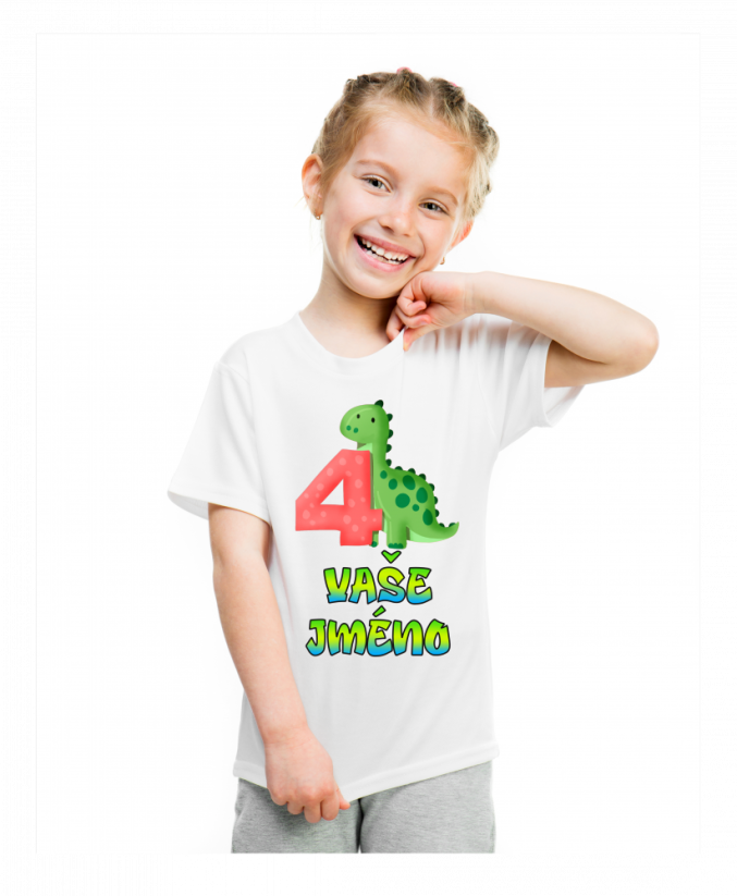 Nažehlovačka dinosaur s číslem a jménem