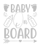 Samolepka na auto Baby On Board 5 - barva samolepky: černá