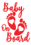 Samolepka na auto Baby On Board 4 - barva samolepky: černá