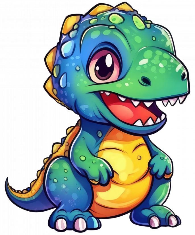 Nažehlovačka Cute dinosaurs rainbow 7