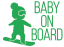 Samolepka na auto Baby on board 14 - barva samolepky: zelená