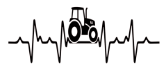 Samolepka na auto traktor love