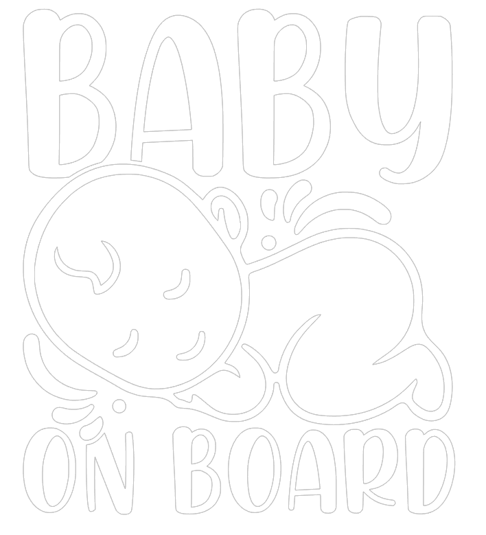 Samolepka na auto Baby On Board 3 - barva samolepky: bílá