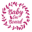 Samolepka na auto Baby On Board 2 - barva samolepky: bílá