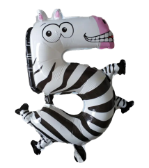 Balónek číslo 5 - zebra