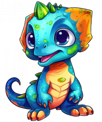 Nažehlovačka Cute dinosaurs rainbow 9