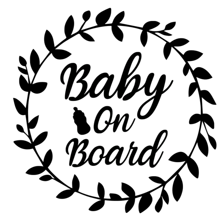 Samolepka na auto Baby On Board 2 - barva samolepky: modrá
