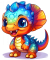 Nažehlovačka Cute dinosaurs rainbow 2
