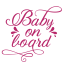 Samolepka na auto Baby On Board 6 - barva samolepky: zelená