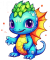 Nažehlovačka Cute dinosaurs rainbow 6