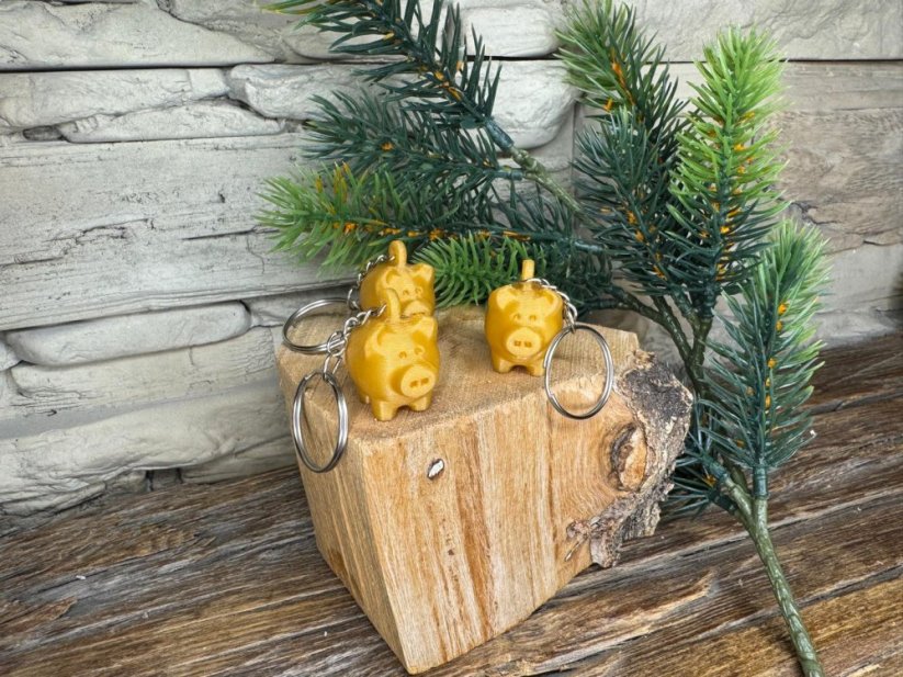 Prasátko pro štěstí - přívěsek na klíče