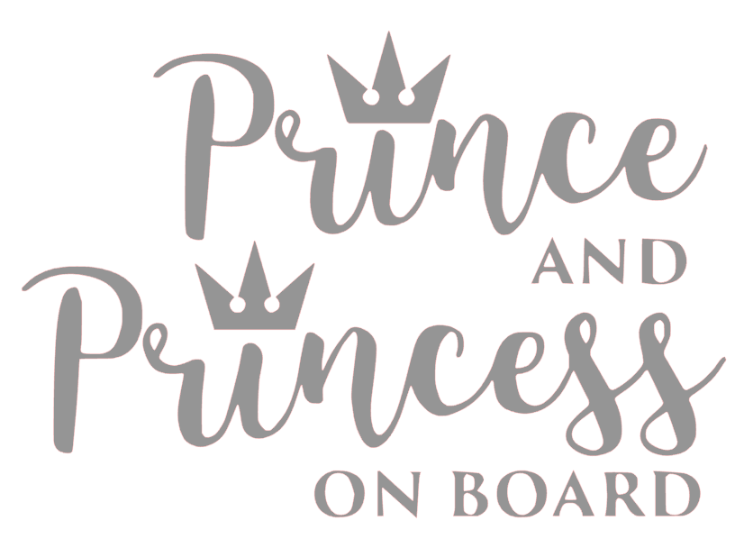 Samolepka na auto Prince and Princess on board