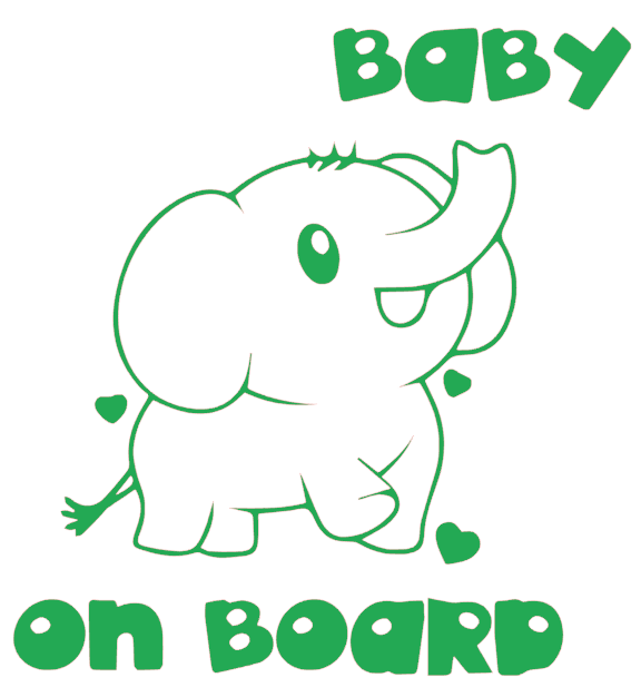 Samolepka na auto Baby on board 16 - barva samolepky: červená