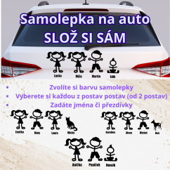 Samolepka na auto - slož si sám