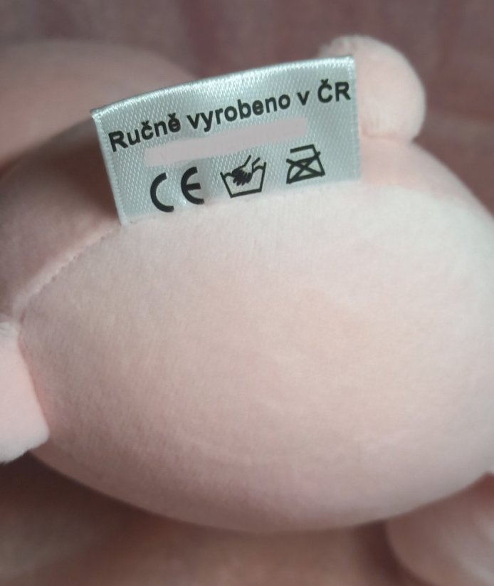 ČESKÝ 30cm plyšový králíček s potiskem - styl 7