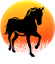 Hrnek kůň silueta č.3 - Druh hrnečku: oranžový