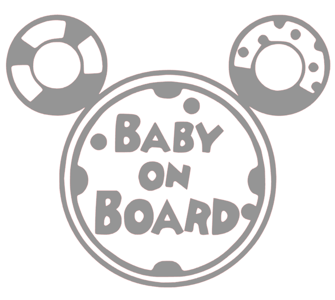 Samolepka na auto Baby on board 20 - barva samolepky: modrá