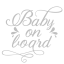 Samolepka na auto Baby On Board 6 - barva samolepky: bílá